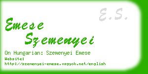 emese szemenyei business card